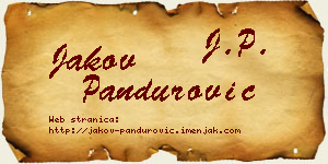 Jakov Pandurović vizit kartica